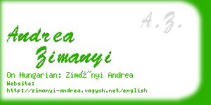 andrea zimanyi business card